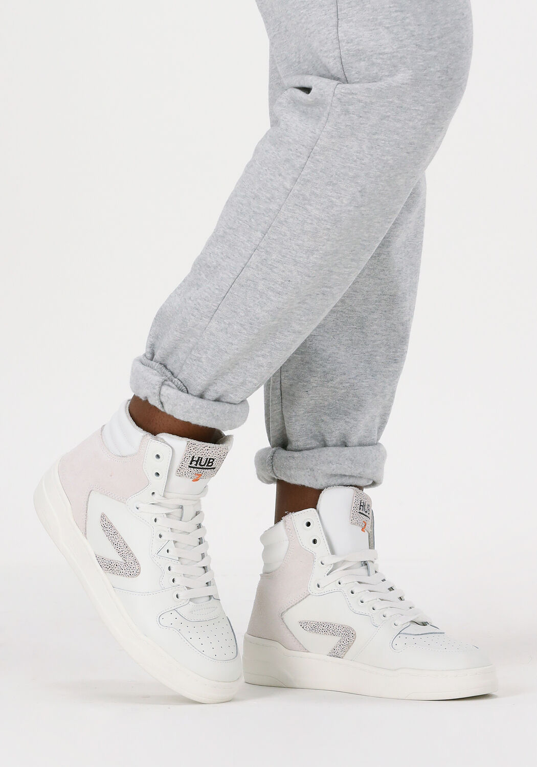Witte HUB COURT-Z HIGH Hoge sneaker | Omoda