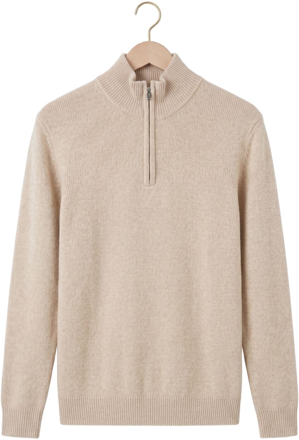 PROFUOMO Heren Truien & Vesten Pullover Half Zip 80 20 Beige