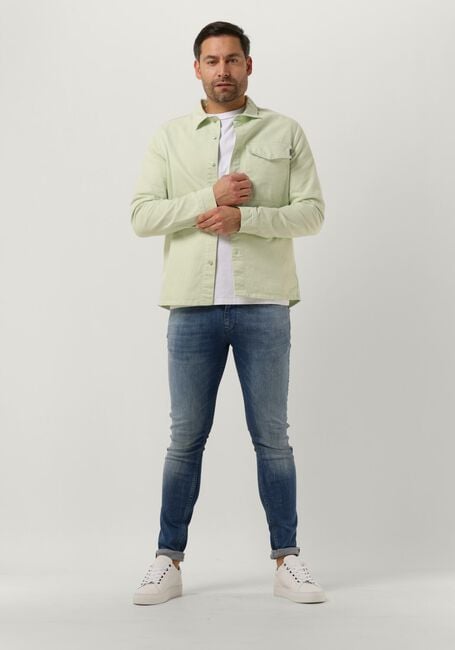 Groene PUREWHITE Overshirt TWILL OVERSHIRT WITH BIG POCKET AT CHEST - large