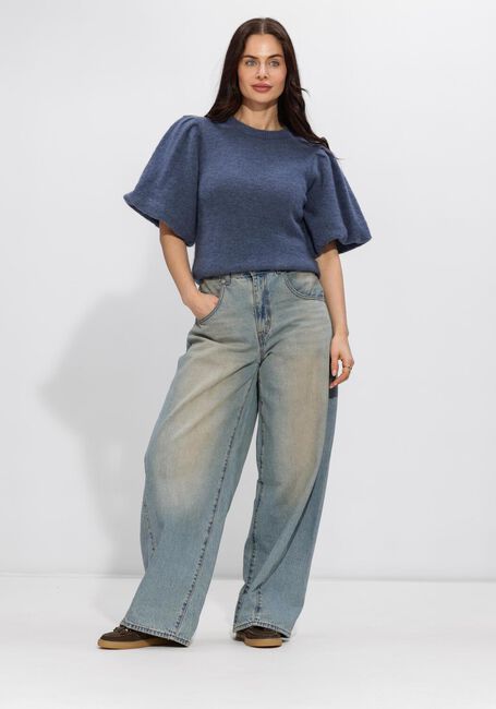 Blauwe MSCH COPENHAGEN Top MSCHJINIE HOPE 2/4 PULLOVER - large