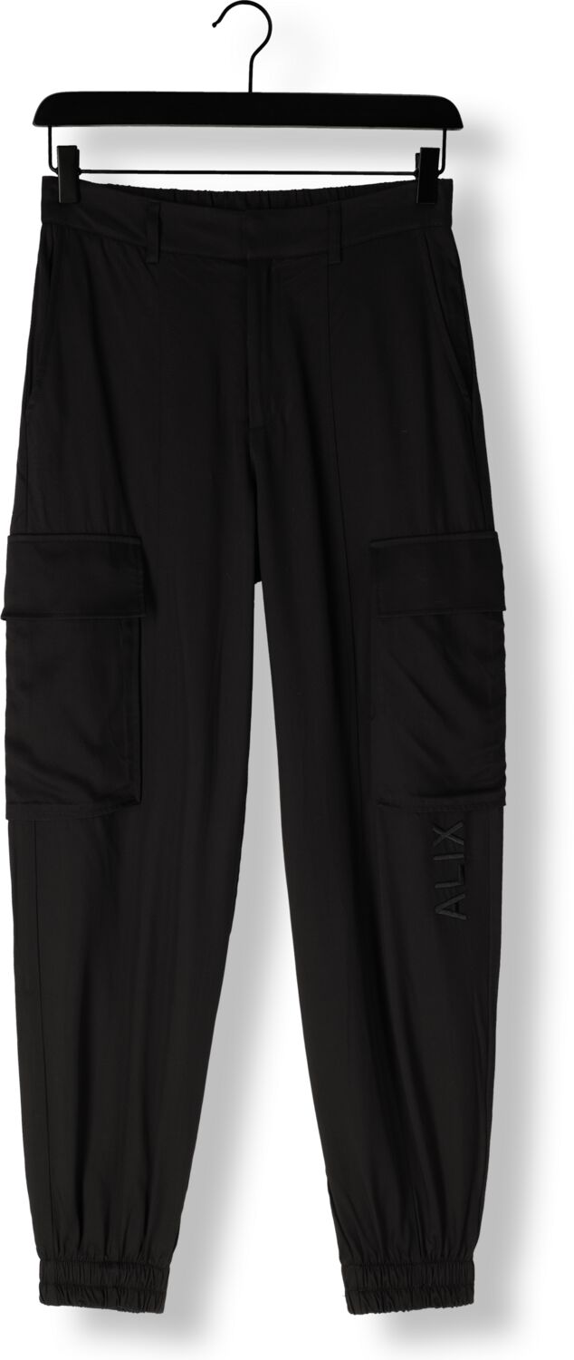 ALIX THE LABEL Dames Broeken Ladies Woven Twill Cargo Shorts Zwart