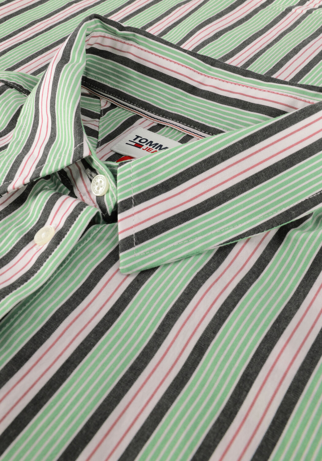 Groene TOMMY JEANS Blouses TJW ULTRA OVERSIZED STRIPE SHIRT - large