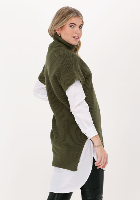 Groene JUST FEMALE Vest NORM ROLLNECK VEST - large