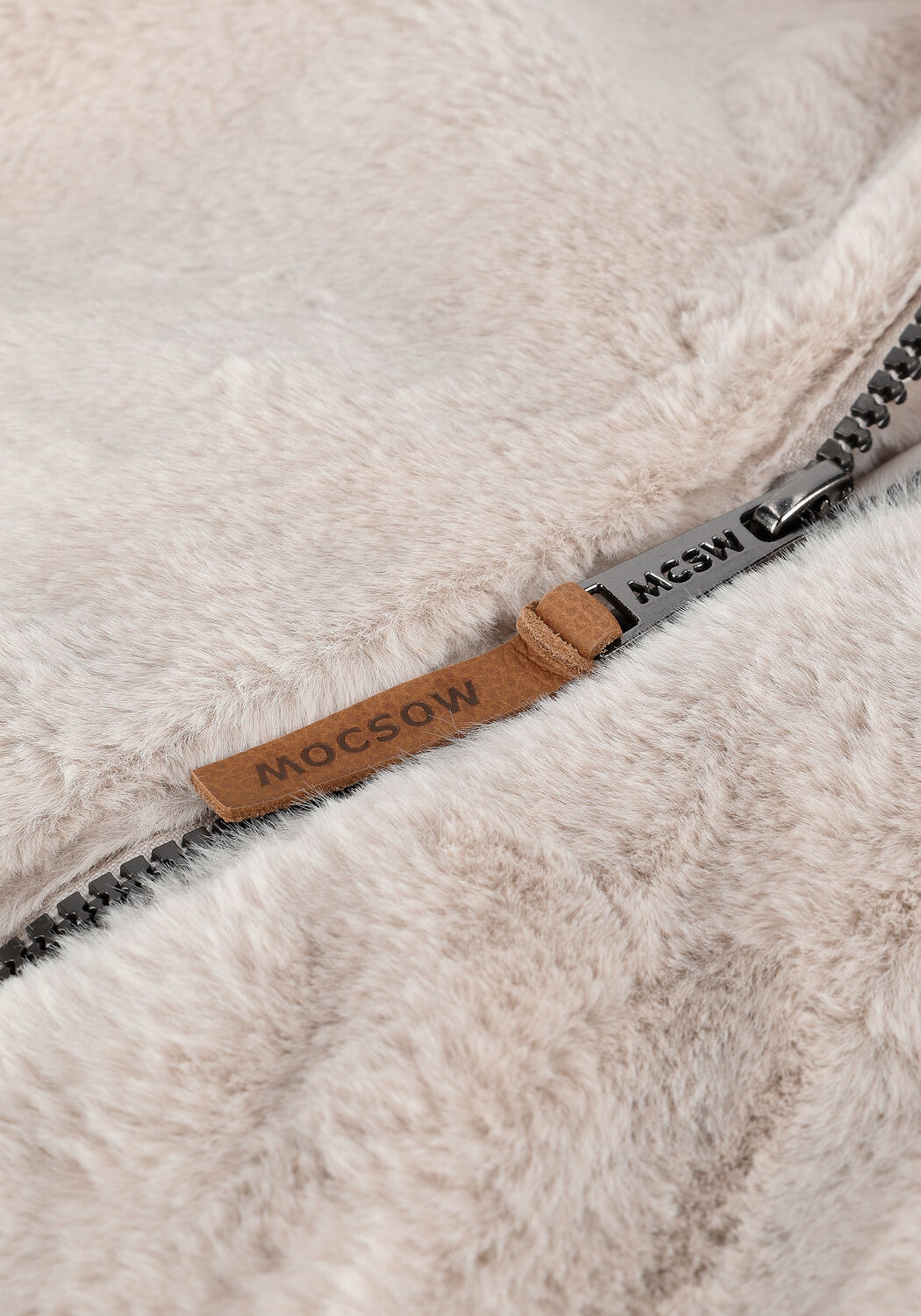 Ecru MOSCOW Faux fur jas EVELYN - large