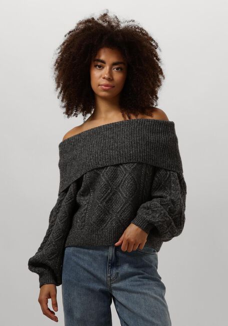 Grijze GESTUZ Trui ADIEGZ OFF SHOULDER - large
