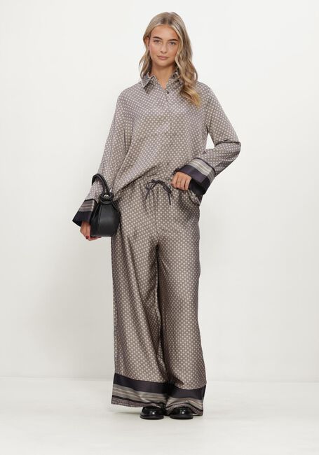 Taupe NEO NOIR Wijde broek SORA PATTERN PANTS - large