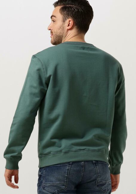 Groene PURE PATH Trui CREWNECK WITH CHEST EMBROIDERY - large
