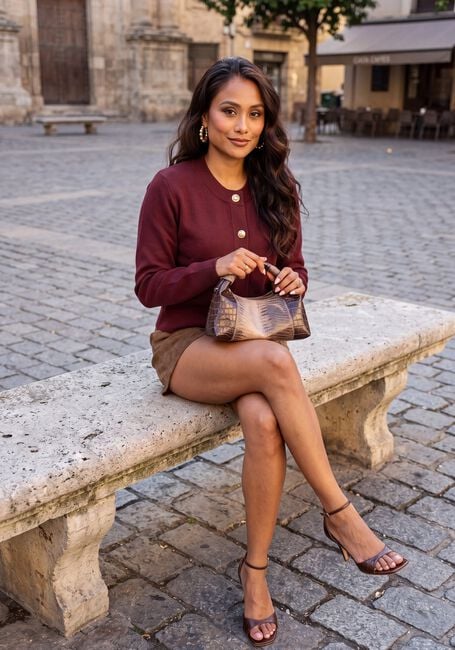 Bordeaux JOSH V Vest FLISS CARDIGAN - large