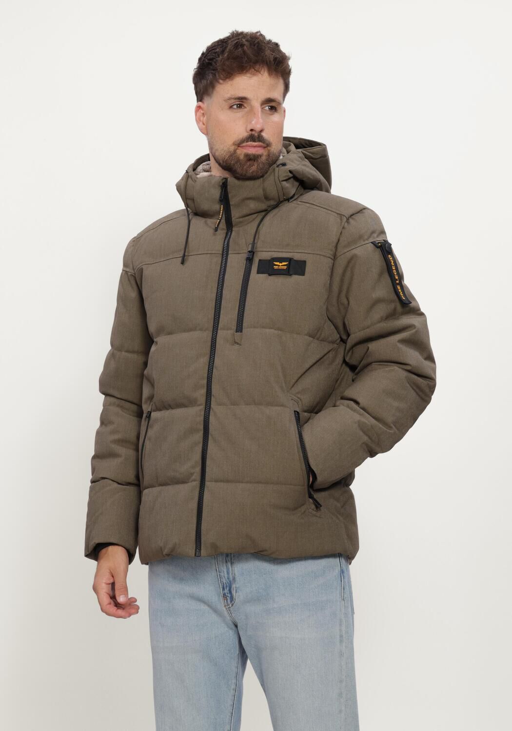 Groene PME LEGEND Gewatteerde jas SEMI LONG JACKET YETCRAFT - large