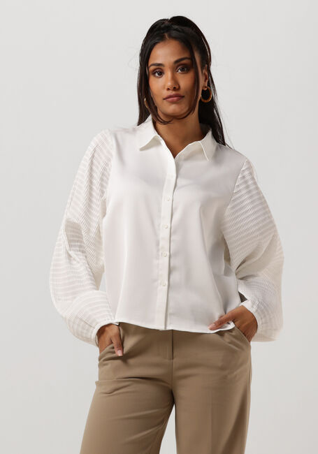 Witte ANOTHER LABEL Blouses MACY PLEATED SHIRT - large