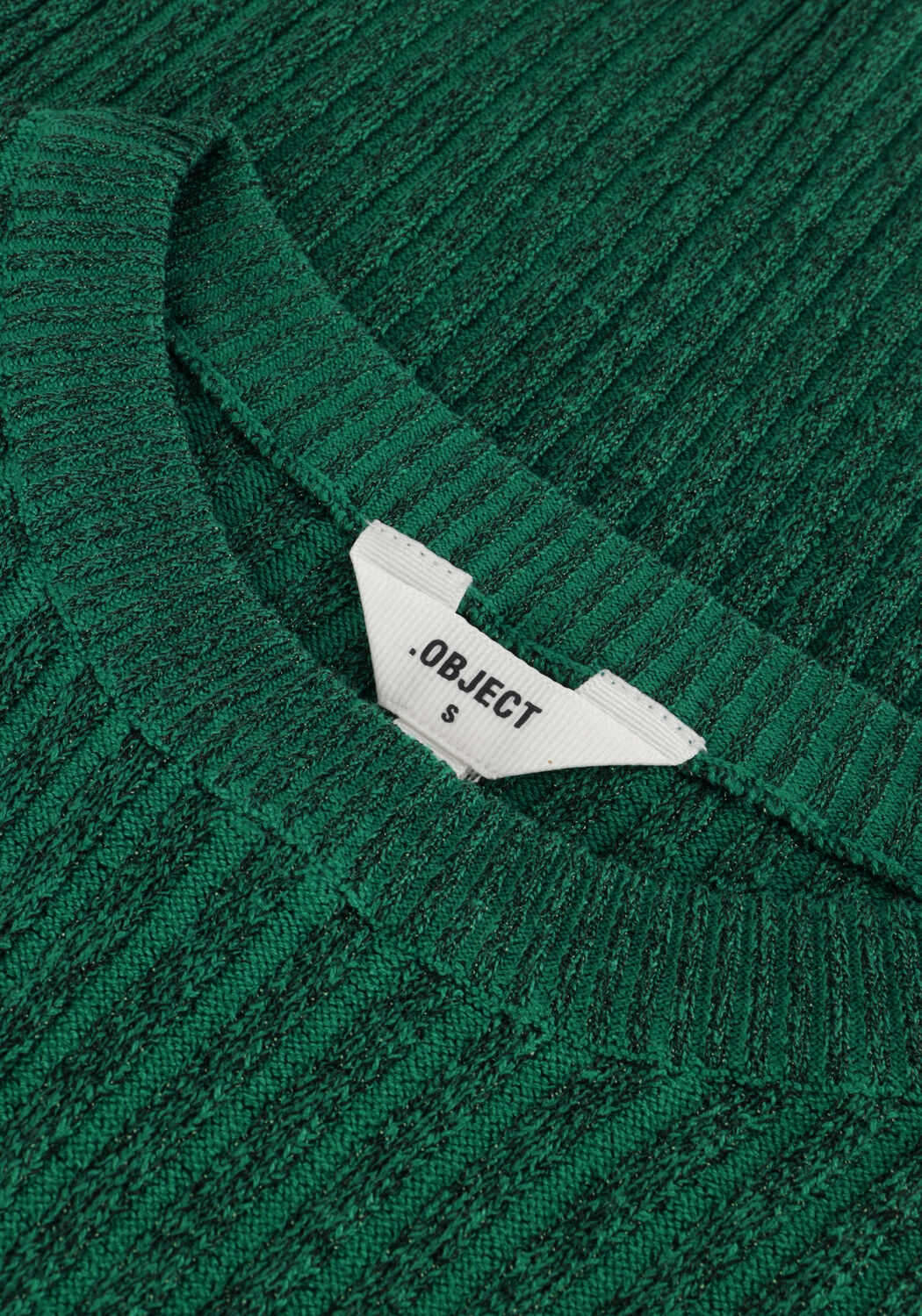 Groene OBJECT Trui OBJRIKE L/S KNIT PULLOVER - large