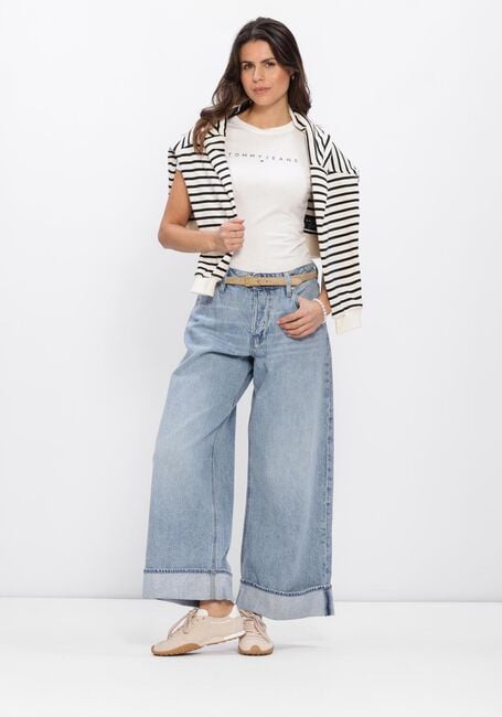 Witte TOMMY JEANS T-shirt TJW SLIM LINEAR TEE EXT - large