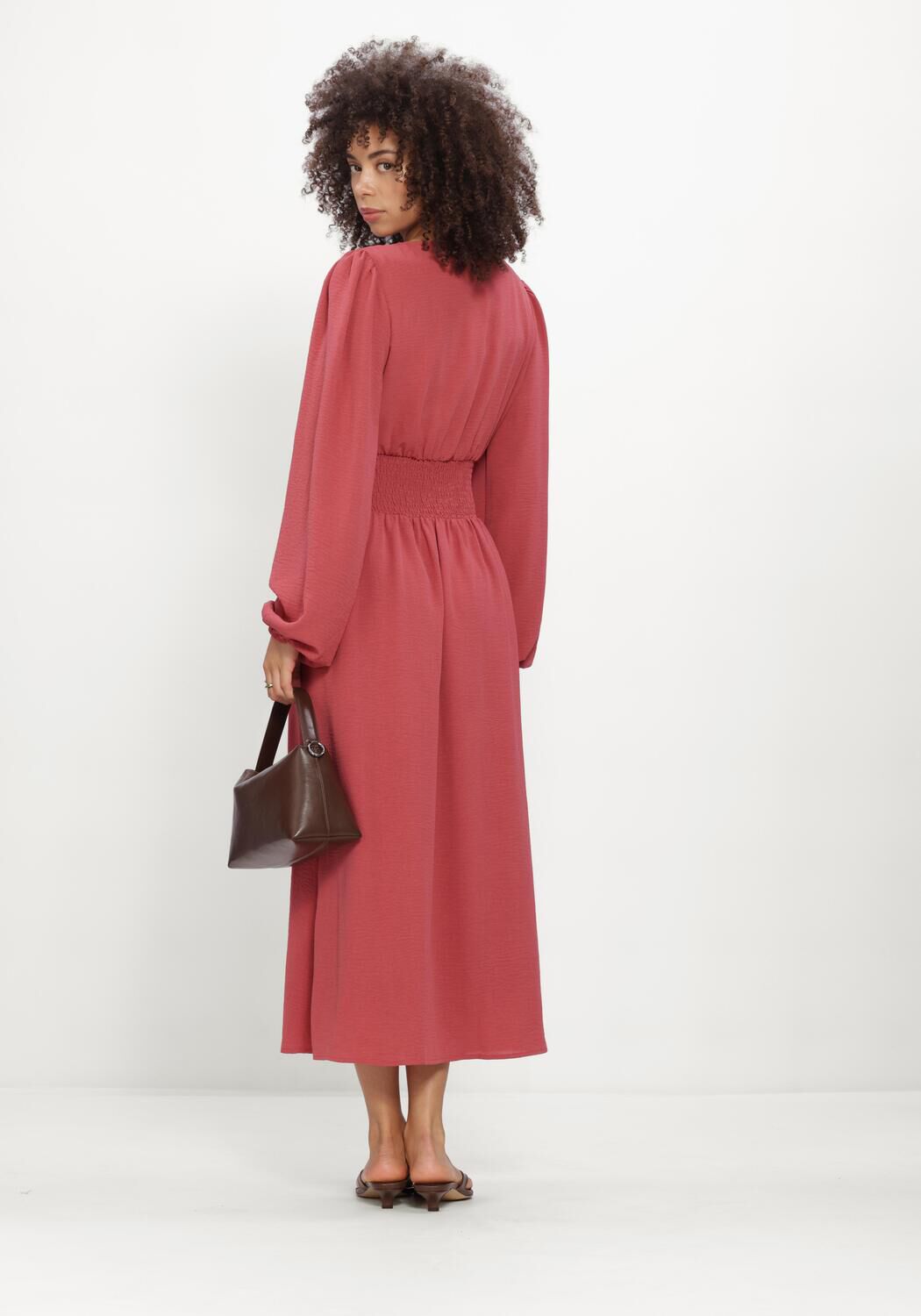 Roze NEO NOIR Jurken ANNELIE SOLID CREPE DRESS - large