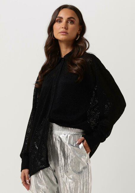 Zwarte ALIX THE LABEL Blouses LADIES WOVEN ZEBRA LACE BLOUSE - large