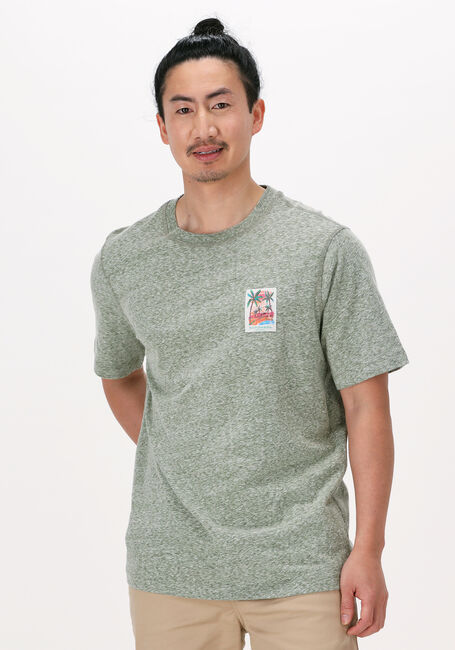 Groene SCOTCH & SODA T-shirt MELANGE CREWNECK JERSEY T-SHIRT - large
