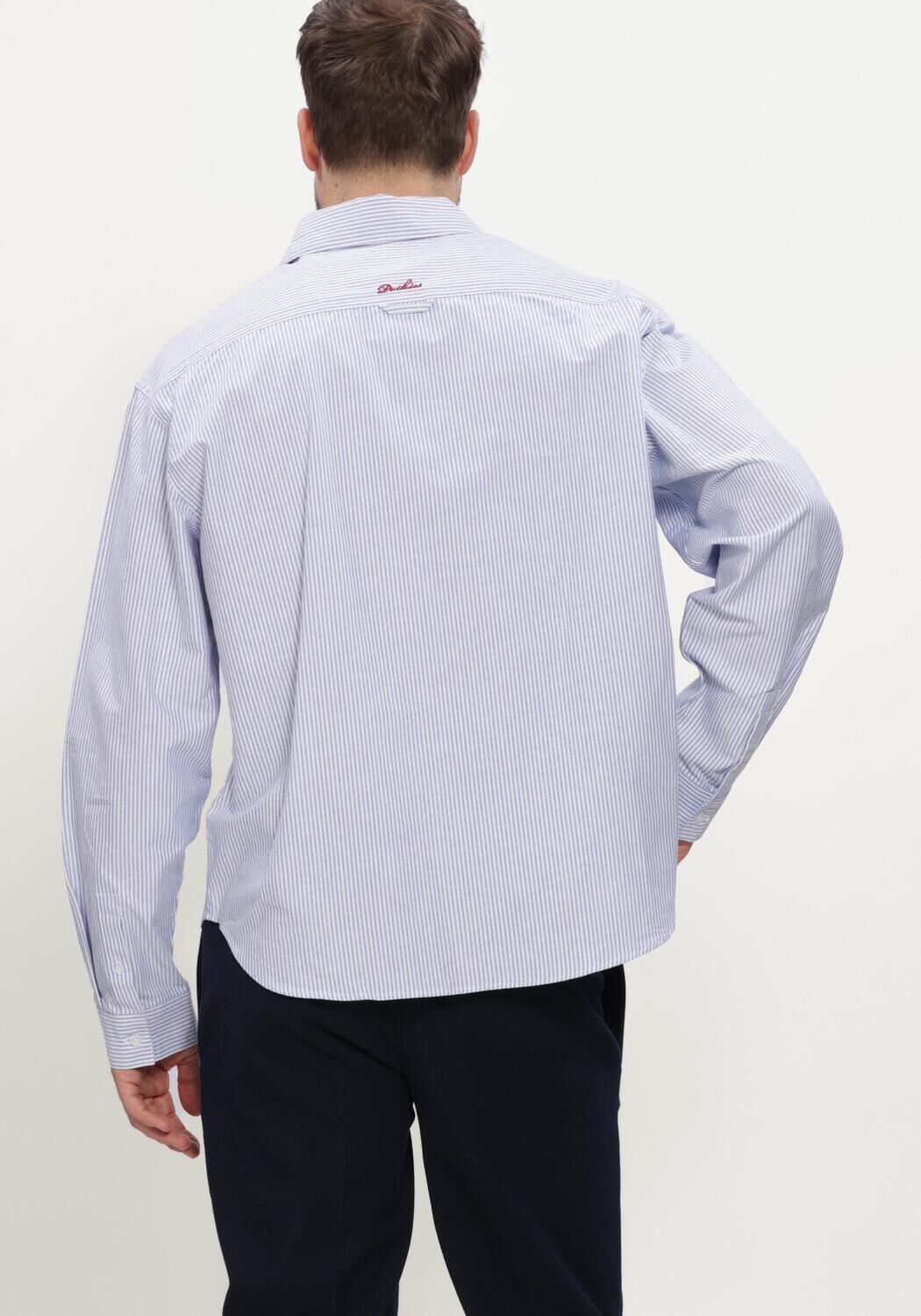 Blauwe POCKIES Casual overhemd OXFORD SHIRT - large