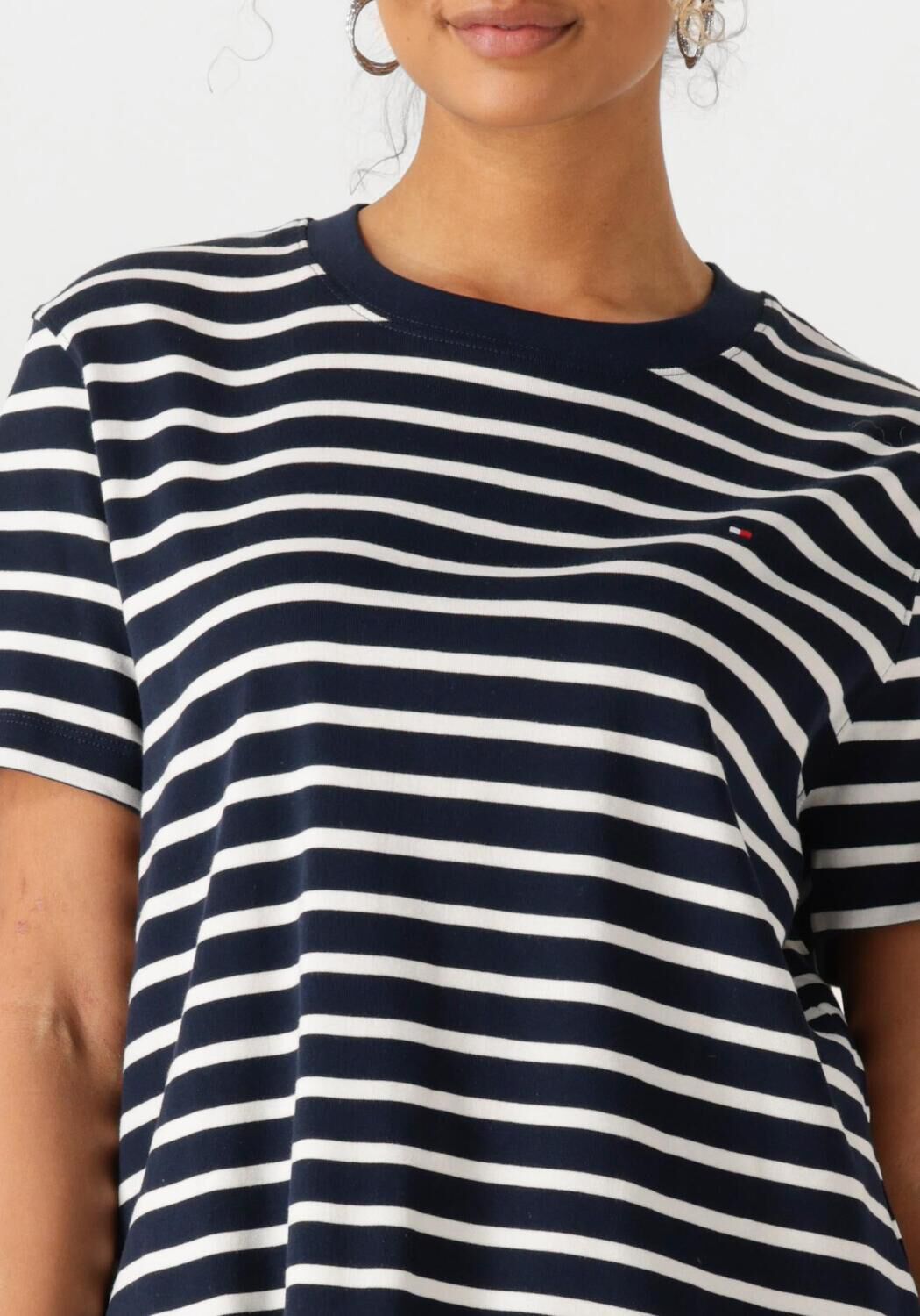 TOMMY HILFIGER Dames Tops & T-shirts Slim Henley Gb Scoop-nk Ls 1 Donkerblauw