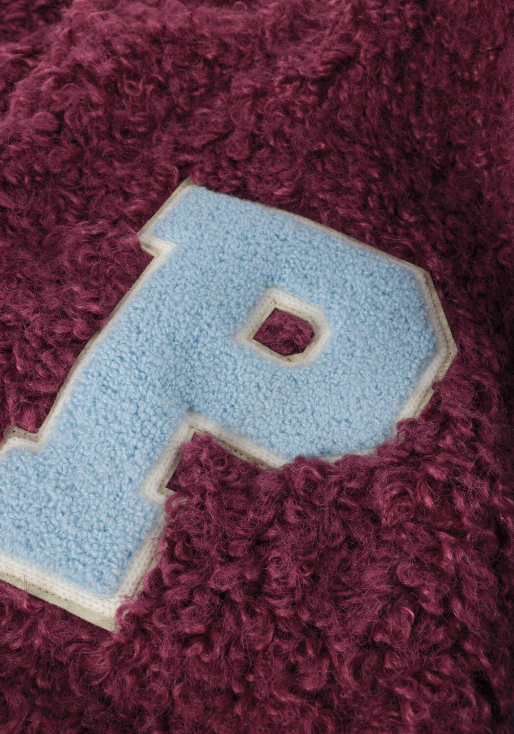 Bordeaux POM AMSTERDAM Gilet GILET - TEDDY BASEBALL PLUM - large