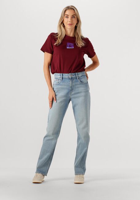 Lichtblauwe CALVIN KLEIN Wide jeans HIGH RISE STRAIGHT LT CAPE - large