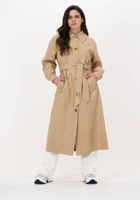 Camel SCOTCH & SODA  BELTED REVERSIBLE THROW-ON COAT - large