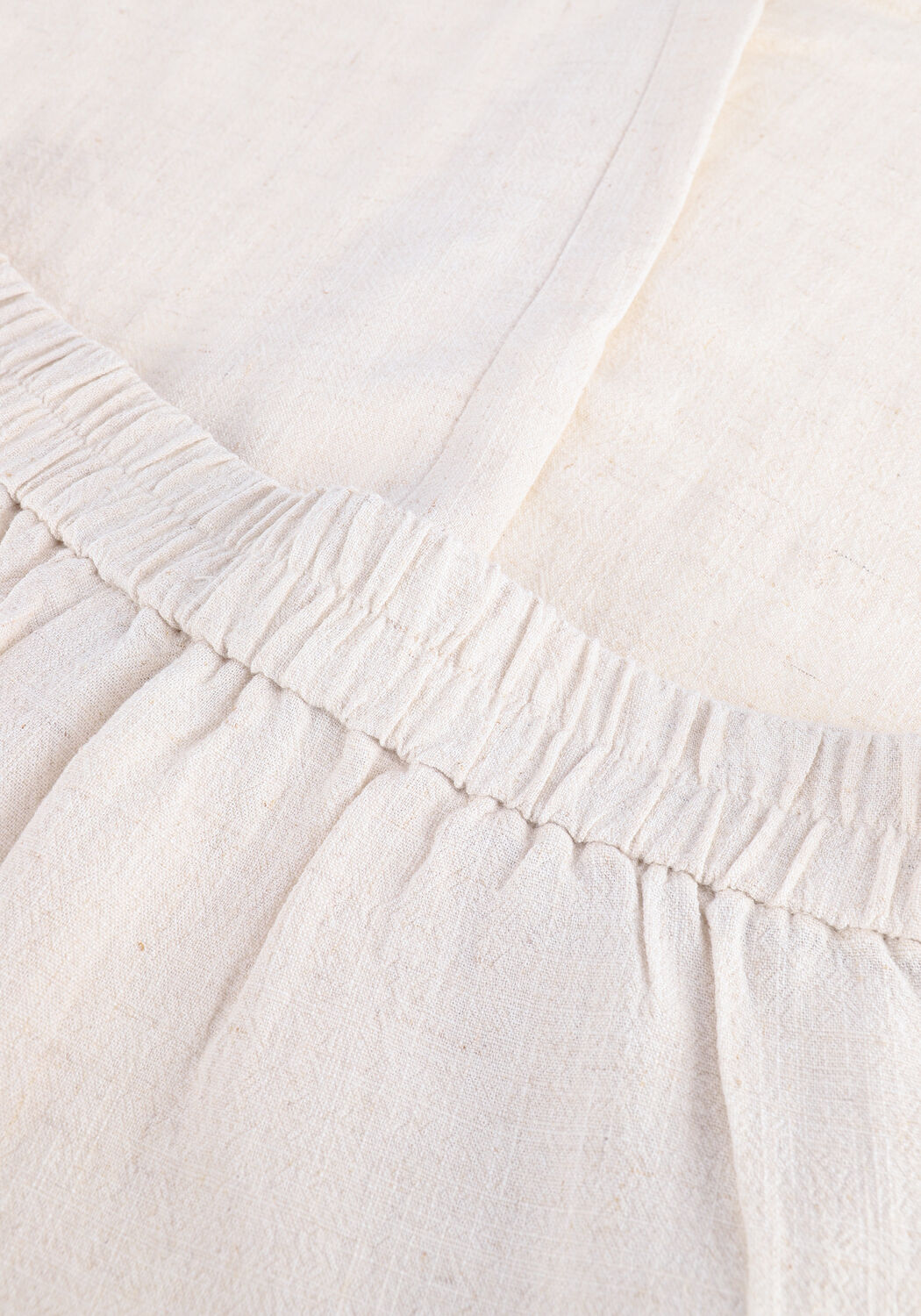 Beige MSCH COPENHAGEN Wijde broek MARIET ANKLE PANTS - large