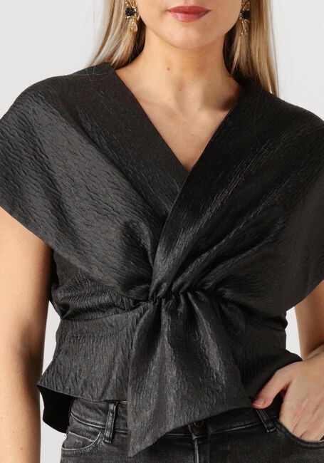 Zwarte BY-BAR Top SIMONE BUBBLE TOP - large