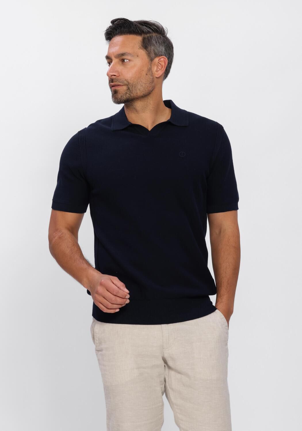 Donkerblauwe DSTREZZED Polo MERCURY SHORT SLEEVE POLO - large