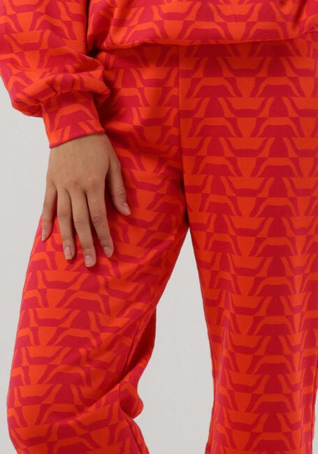 Rode ALIX THE LABEL Flared broek LADIES KNITTED TWO TONE BULL PANTS - large