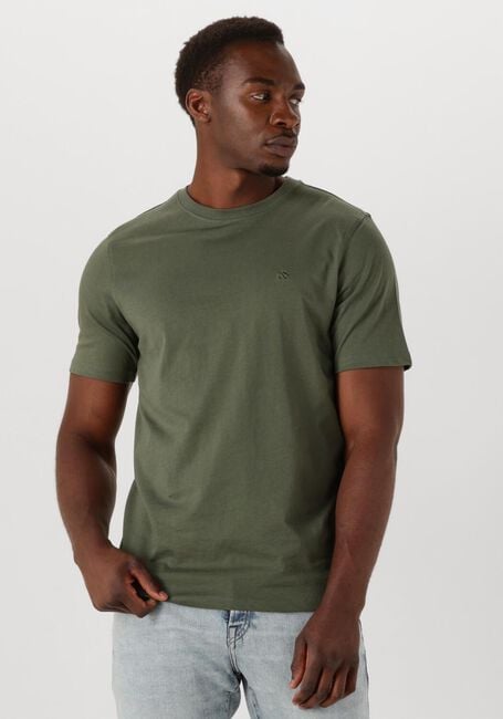 Donkergroene SCOTCH & SODA T-shirt SEASONAL CORE - REGULAR-FIT LOGO T-SHIRT - large