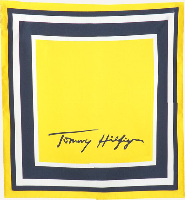 Gele TOMMY HILFIGER Sjaal SIGNATURE SILK FOULARD Gele TOMMY HILFIGER Sjaal SIGNATURE SILK FOULARD - large