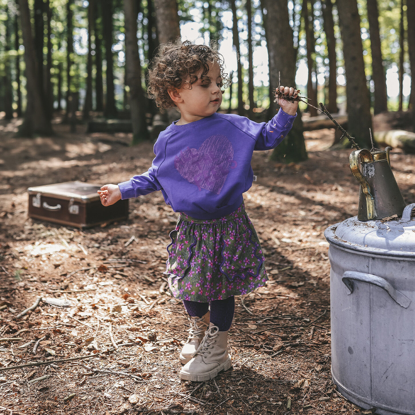 Olijf YOUR WISHES Minirok VIVID FLOWER POCKET SKIRT - large