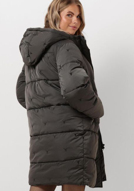 Grijze ALIX THE LABEL Gewatteerde jas LADIES WOVEN BULL PUFFER COAT - large