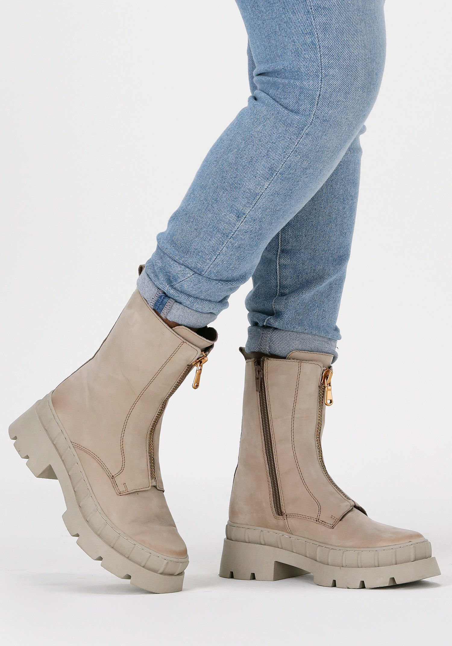 Taupe OMODA Biker boots LPNORA-01 | Omoda