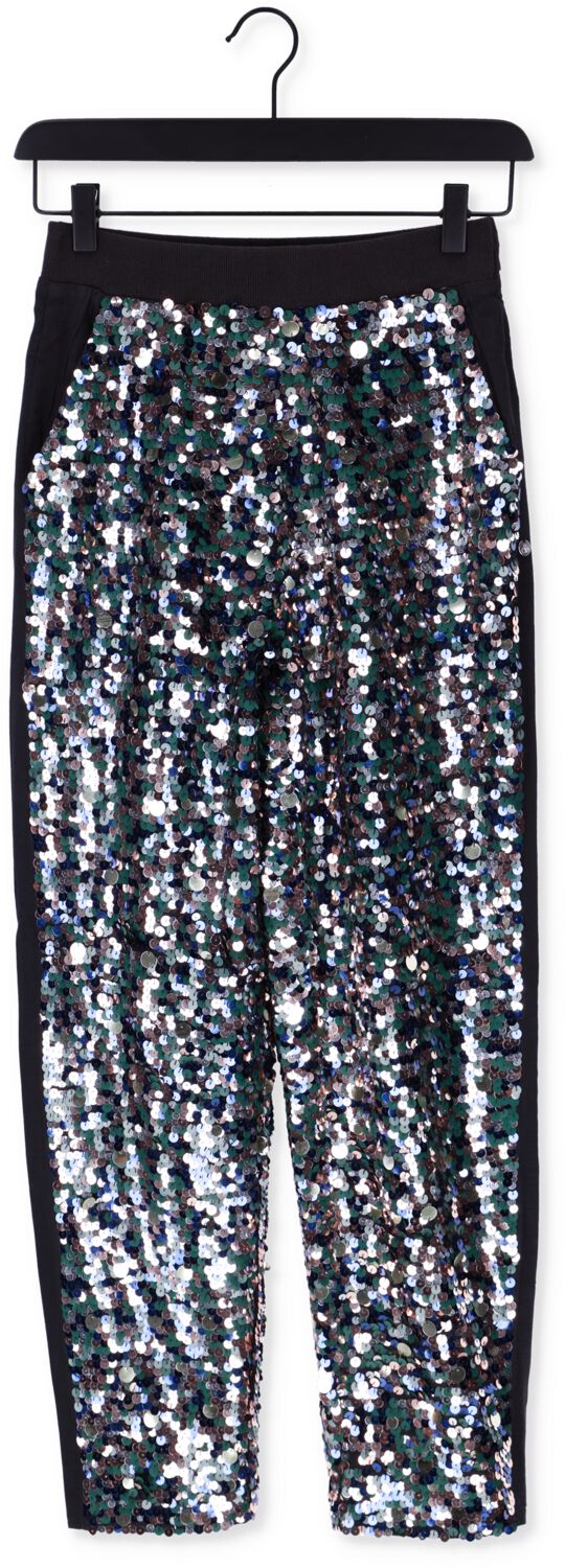 SCOTCH & SODA Dames Broeken Metallic Piece Sequin High-rise Pants Zilver