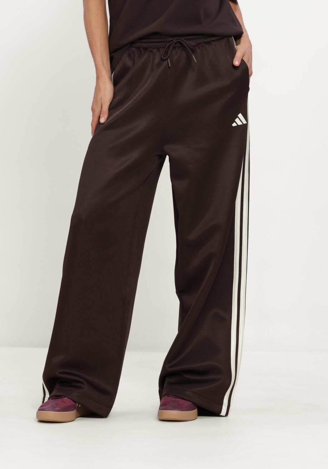Bruine ADIDAS Wijde broek W STADIUM TP