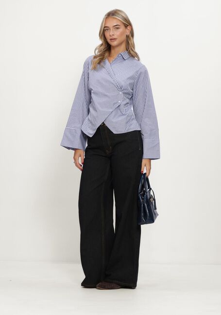 Blauwe NEO NOIR Blouses FENLI CHECK SHIRT - large