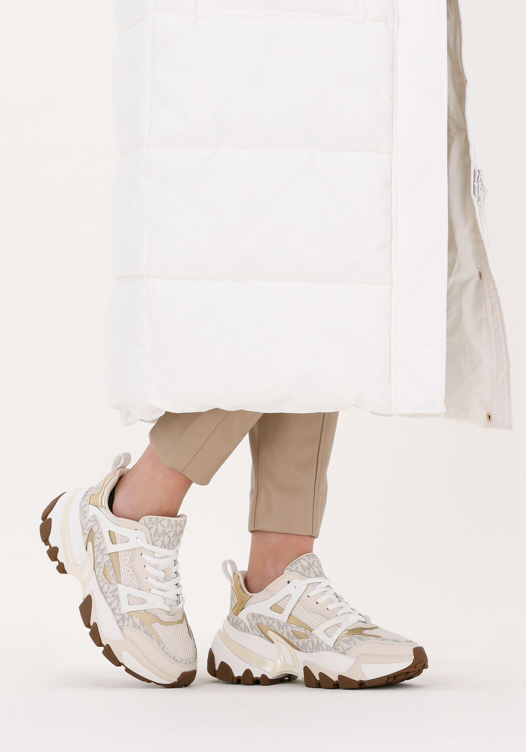 Michael kors sales sneakers beige
