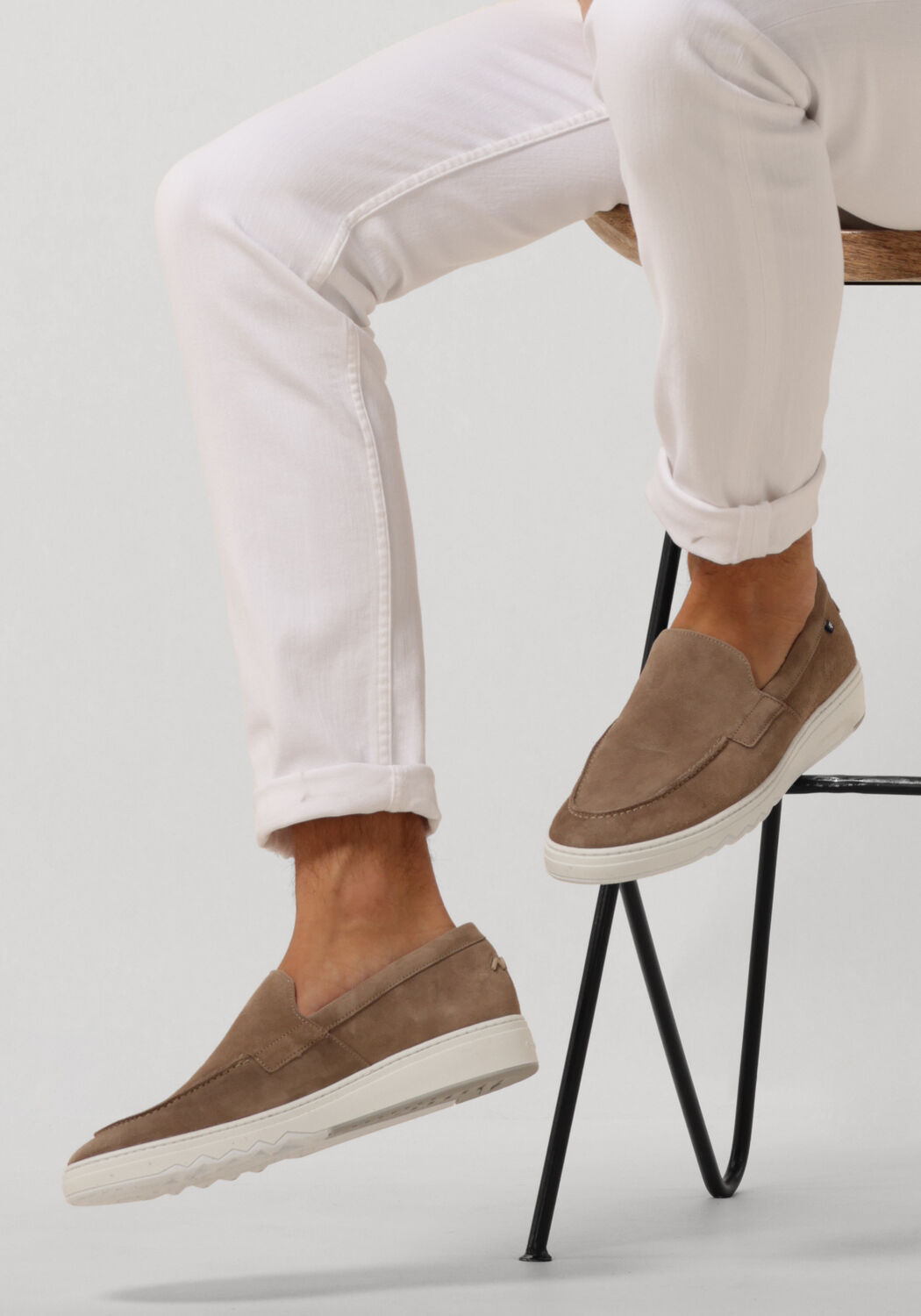 Taupe FLORIS VAN BOMMEL Loafers SFM-40028 KUPSTER - large