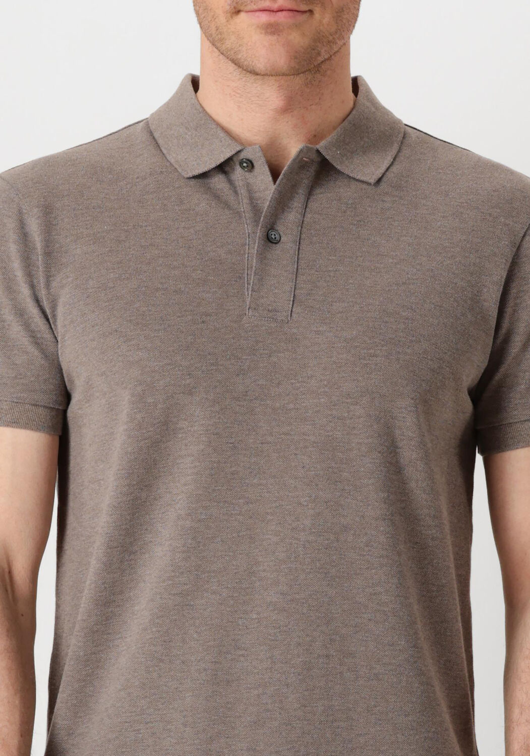 PROFUOMO Heren Polo's & T-shirts Polo Short Sleeve Bruin