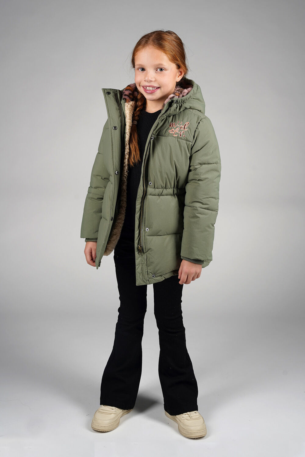 Khaki MOODSTREET Gewatteerde jas JAIRA - large