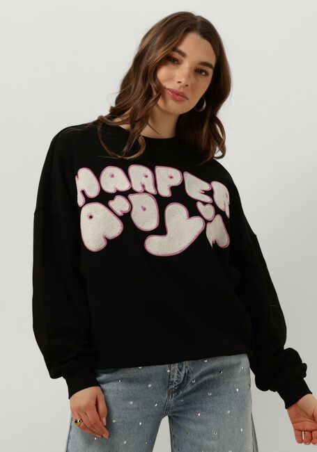 Zwarte HARPER & YVE Sweater LOGO-SW - large