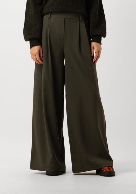 Donkergroene MY ESSENTIAL WARDROBE Wijde broek HACEMW WIDE PANT - large