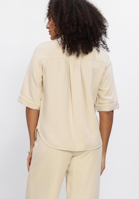 Beige OBJECT Blouses OBJFRAME 2/4 RE DENIM TOP - large