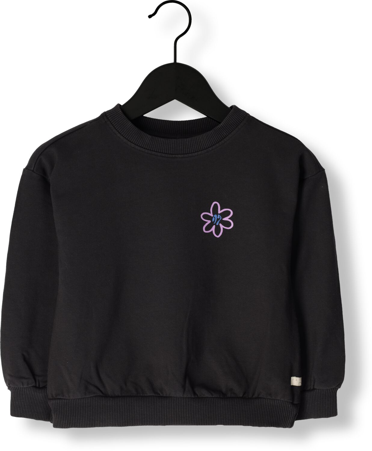 DAILY7 Meisjes Truien & Vesten Oversized Sweater Big Flower Zwart