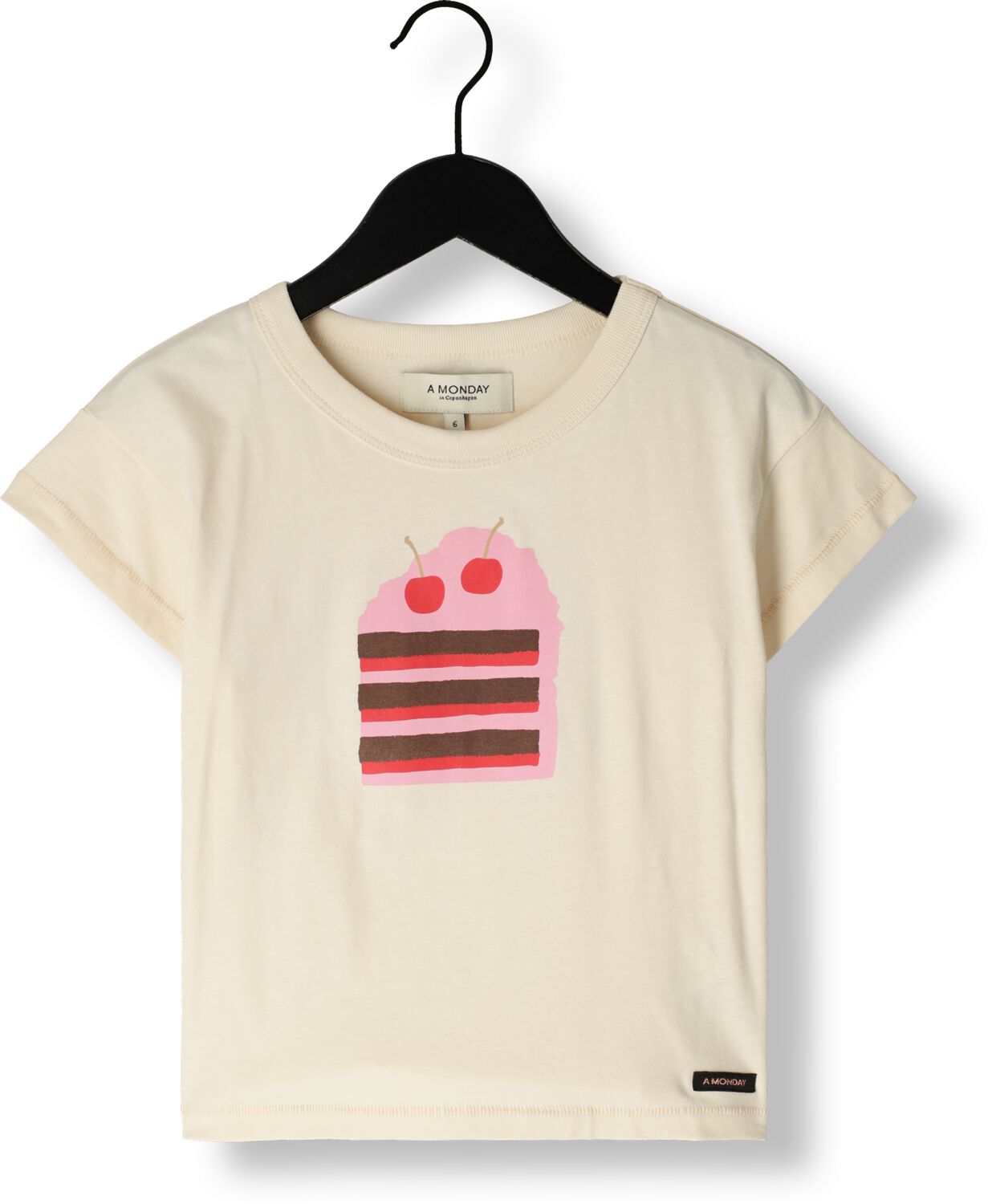 A MONDAY IN COPENHAGEN Meisjes Tops & T-shirts Cake T-shirt Gebroken Wit