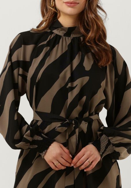 Zwarte GESTUZ Mini jurk BOTHILDEGZ LS SHORT DRESS - large
