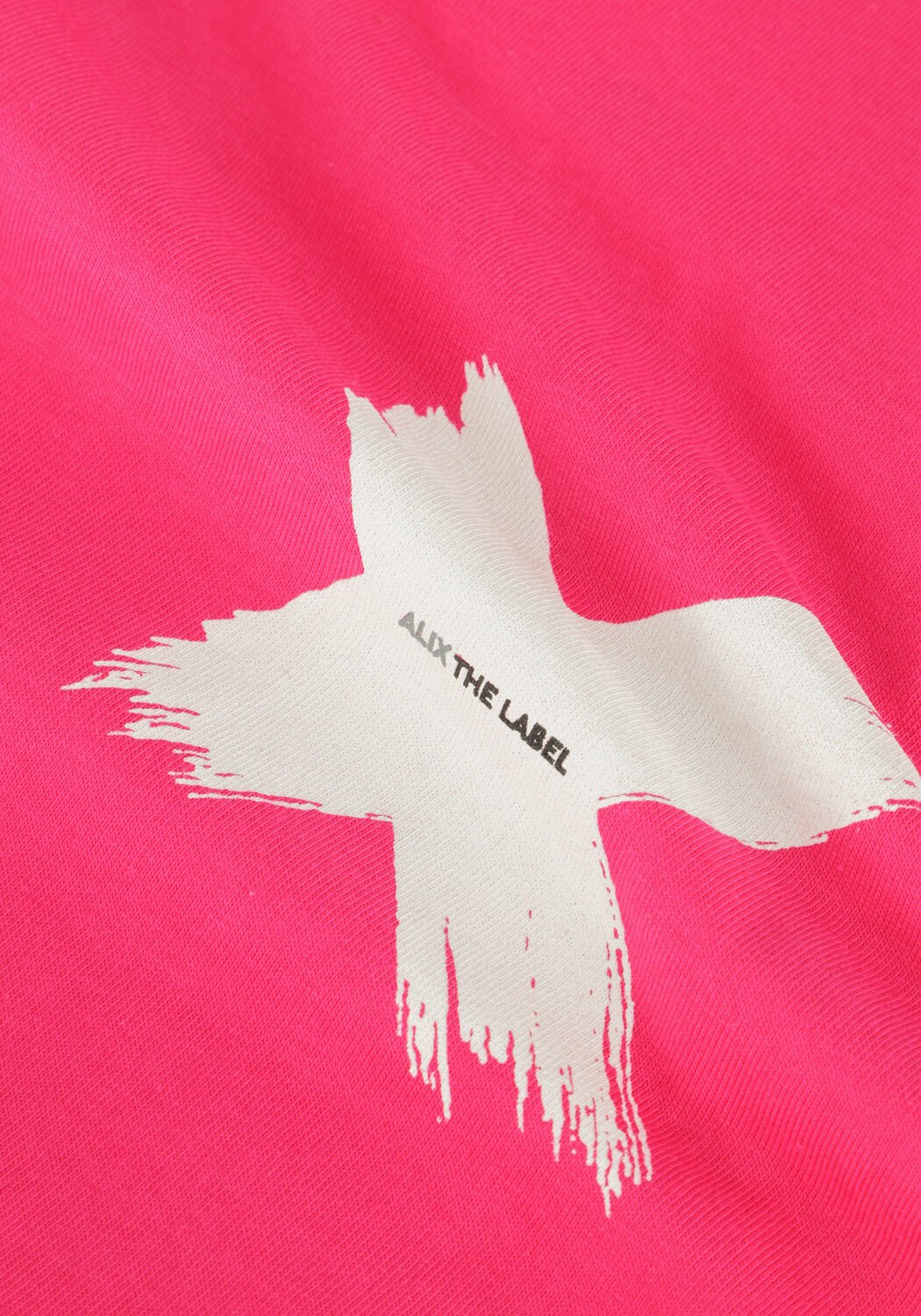 Fuchsia ALIX THE LABEL T-shirt LADIES KNITTED X T-SHIRT - large