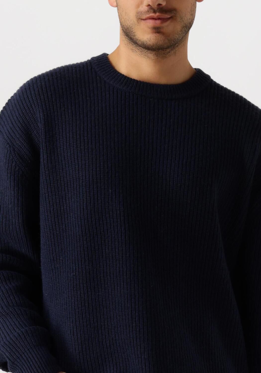 WOODBIRD Heren Truien & Vesten Wbkurt Base Knit Donkerblauw