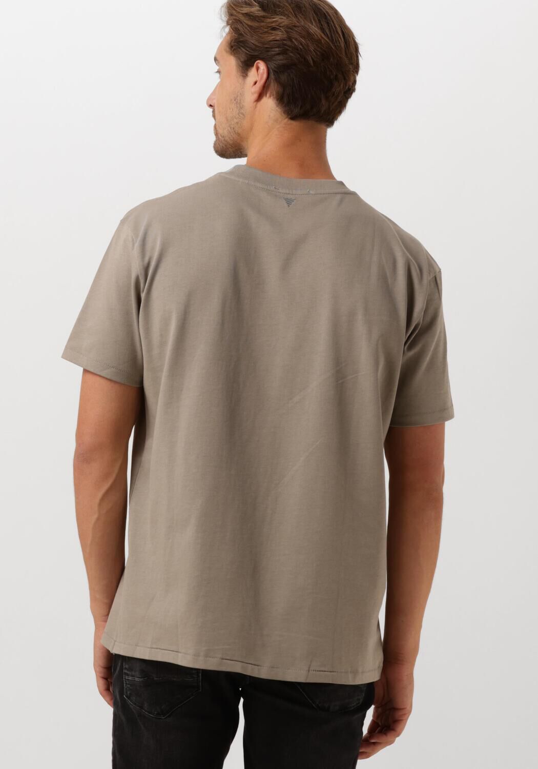 PURE PATH Heren Polo's & T-shirts Loose Fit T-shirts Crewneck Ss106 Taupe