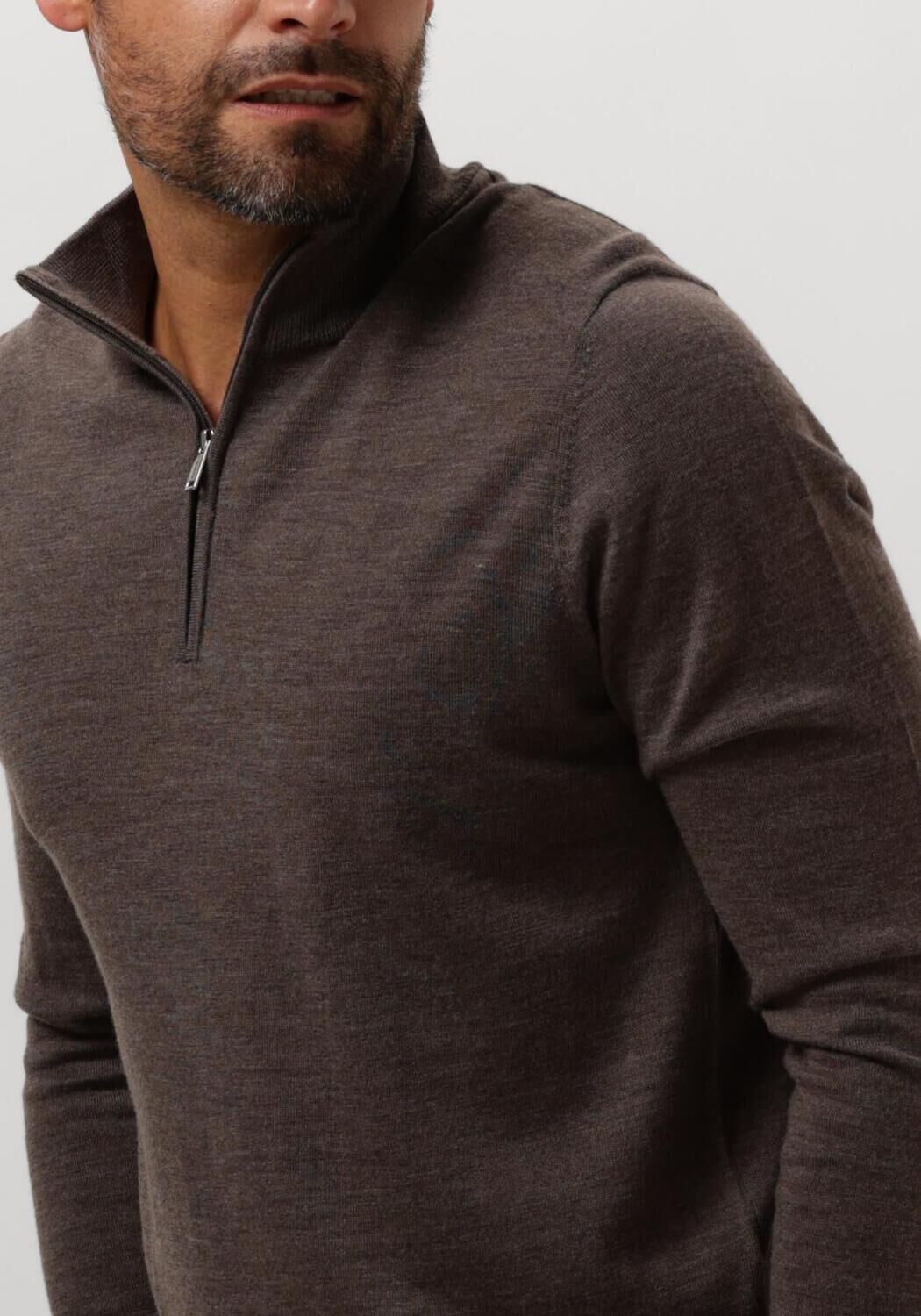 PROFUOMO Heren Truien & Vesten Pullover Half Zip Taupe